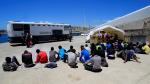 Algunos de los inmigrantes llegados este miércoles a Tarifa