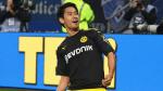 Kagawa celebra un gol con el Dortmund.