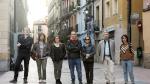 El presidente y los vocales de la nueva asociación Calles Dignas, ayer, en la calle de Pignatelli de Zaragoza.
