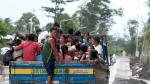 Evacuados por el tifón Kammuri en la provincia de Albay, en Filipinas.