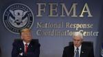 President Donald Trump and Vice President Mike Pence visit the Federal Emergency Management Agency headquarters