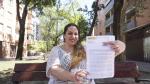 Lorena Fernández, este miércoles con la carta que ha recibido del Gobierno central