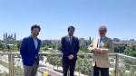 Iñigo de Yarza, Ricardo Mur y Alfonso Solans, tras firmar el acuerdo entre CEOE Aragón y zerca!