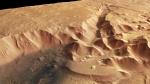 Vista de la región de Nepenthes Mensae, en una imagen de alta resolución tomada por la sonda Mars Express de la ESA