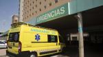 Una ambulancia del 061 entrando a las urgencias del Hospital Miguel Servet de Zaragoza.