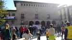 La concentración contra el cierre de los hornos de Ferroatlántica ha tenido lugar en la plaza Mayor de Monzón.