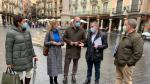 Rueda de prensa del PP de Teruel ofrecida en la plaza del Torico.
