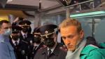 Navalni en el momento de su detención