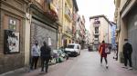 Desahucio en la calle Pignatelli de Zaragoza durante el pasado mes de diciembre.