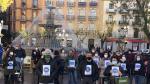 Concentración en Huesca para denunciar el abuso de interinidad.