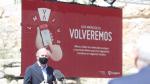 El alcalde Jorge Azcón en la presentación de la campaña 'Volveremos' en Zaragoza