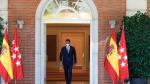 El presidente del Gobierno, Pedro Sánchez, en el Palacio de la Moncloa, este viernes.