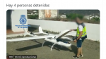 Una imagen del dron incautado por la policía.