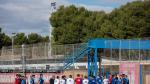 La plantilla del Real Zaragoza, en un ensayo de principios de semana en la Ciudad Deportiva.