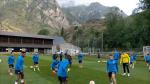 La SD Huesca ha completado en la mañana de este lunes su primer entrenamiento en Benasque.