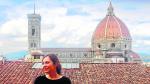 La historiadora de arte Raquel Gallego, en Florencia, la ciudad donde vive e investiga