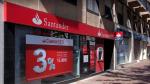 Imagen del Banco Santander que ha sido atracado en Murcia.