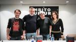 Agustín Martínez, Jorge Díaz, Antonio Mercero y Paloma Sánchez-Garnica,este jueves, en Zaragoza.