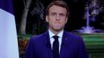Emmanuel Macron, durante su discurso