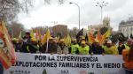 Participantes aragoneses en la protesta en Madrid.