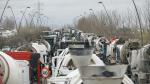 Transportistas detenidos en un polígono de Parla (Madrid)
