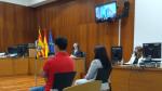 La pareja de acusados, durante el juicio celebrado en la Audiencia de Zaragoza.