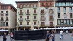 La emblemática fuente de Teruel sigue protegida a la espera de su restauración