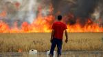 Wildfire rages as Spain experiences its second heatwave of the year, in Tabara