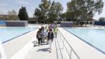 Visita a las nuevas piscinas de Casetas