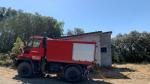 Suministro de agua a Campodarbe por parte de los bomberos de la Diputación de Huesca.