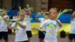 Niños ucranianos bailaron ‘Stefania’, la canción ganadora de Eurovisión, en Zaragoza.