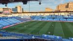 Estadio de La Romareda, este sábado dos horas antes del comienzo del partido Real Zaragoza-Sporting de Gijón.