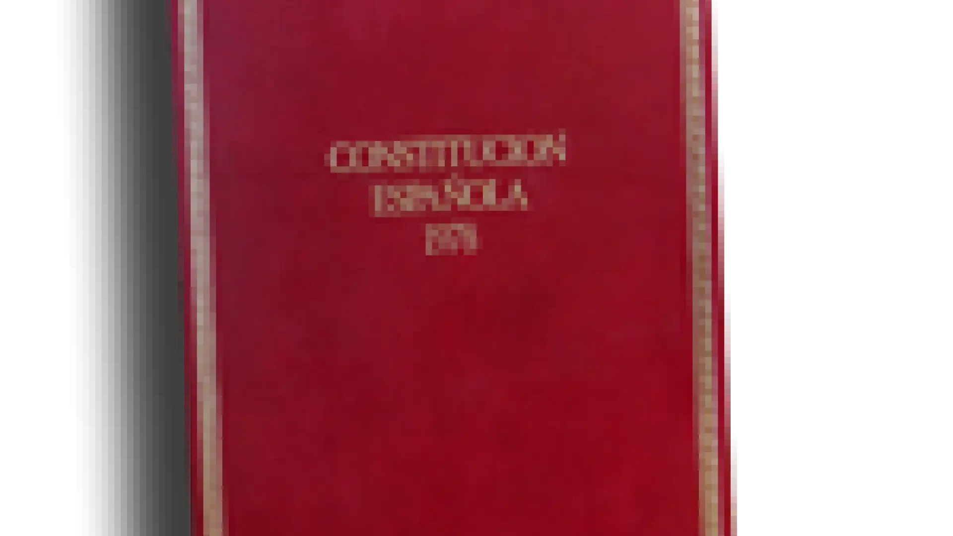 Portada libro de la Constitución Española de 1978