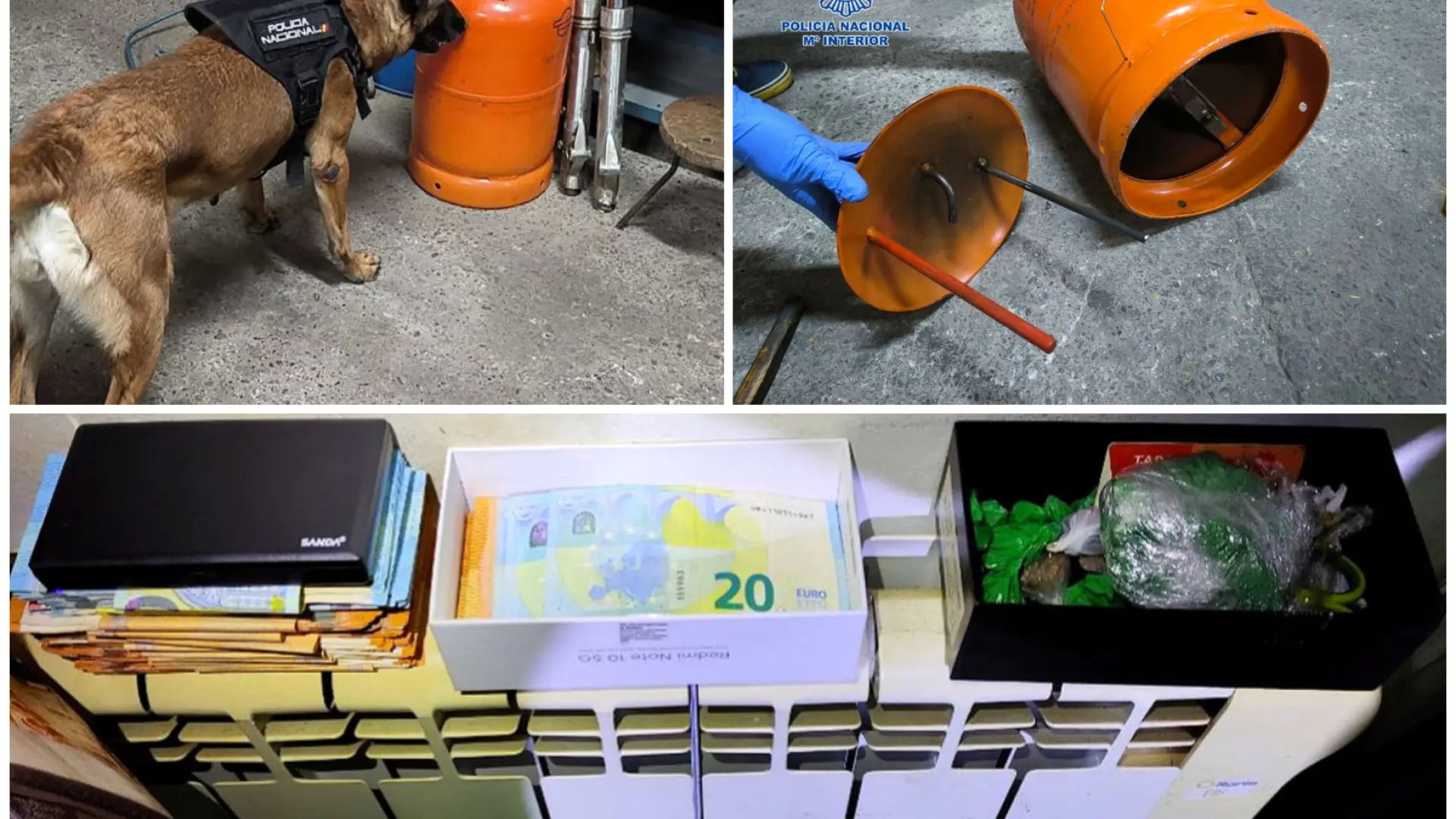 Cae una banda de narcos en Zaragoza que usaba una tienda como tapadera y escondía la droga en una bombona de butano falsa