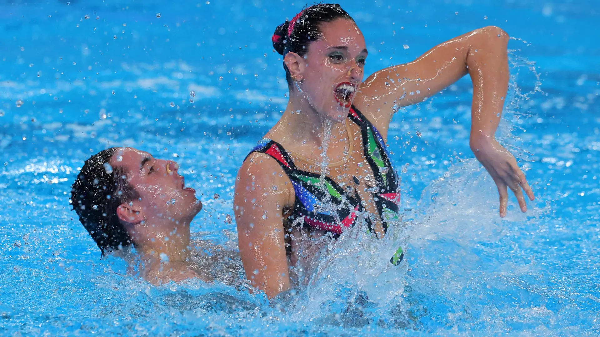 Dennis González Y Mireia Hernández Plata En Dúo Mixto Libre De Natación Artística En El Mundial 