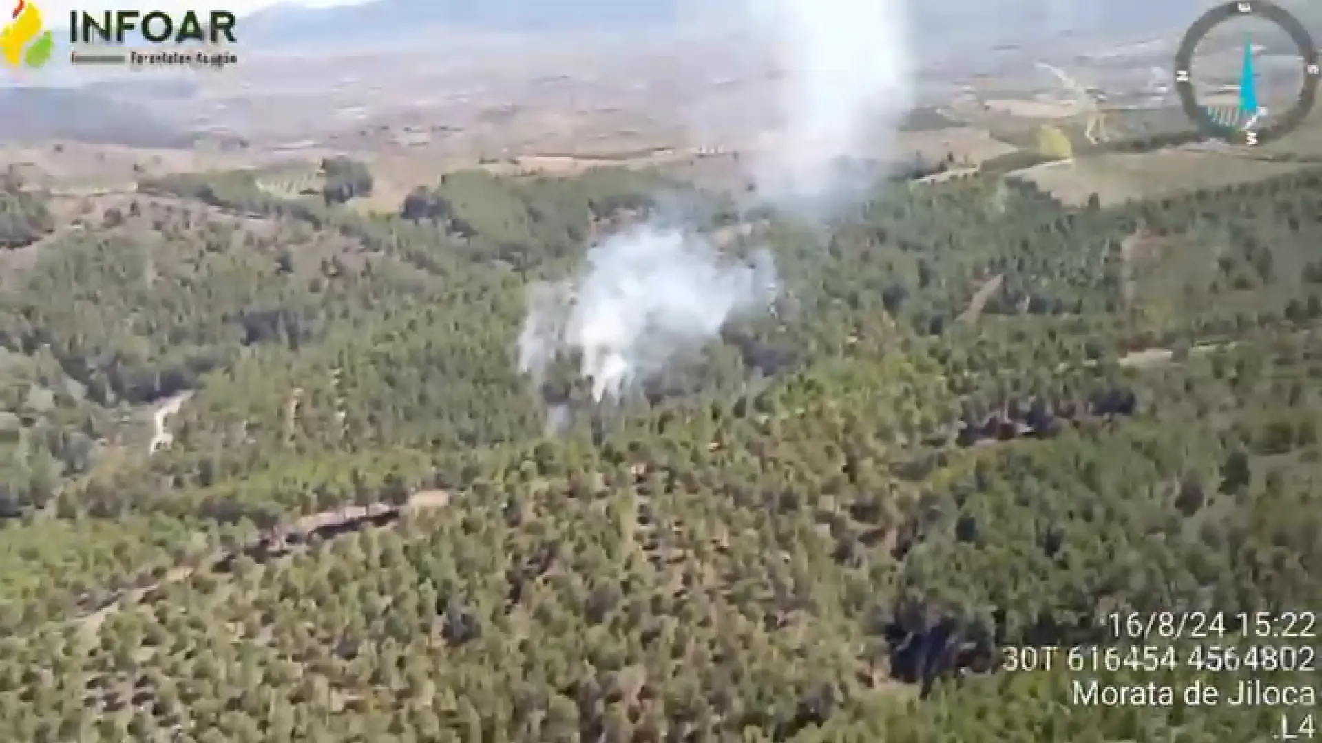 En vídeo | Sofocado un pequeño incendio entre Alarba y Morata de Jiloca