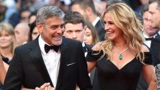 George Clooney y Julia Roberts en la alfombra roja del Festival de Cannes.