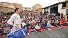 Rafa Maza con su actuación 'Solo Fabiolo' en el IX Gaire, en Pancrudo.