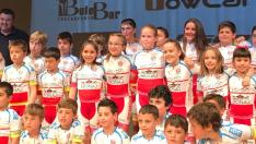 Componentes de la categoría base de la Escuela Ciclista Zaragoza