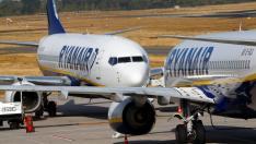Los tripulantes de Ryanair en huelga este viernes