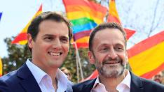 El líder de Ciudadanos, Albert Rivera, junto a su nuevo fichaje, Edmundo Bal.
