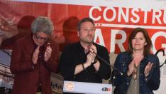 El presidente de CHA, José Luis Soro, anoche en el Hotel Reino de Aragón.