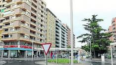 Obras del paseo Ramón y Cajal en Huesca