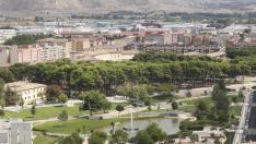 El suceso ocurrió en el parque de la Universidad de Huesca