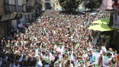 Ambiente en la plaza de los Fueros.