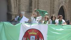 Saludo al santo de 2018 en las fiestas de San Lorenzo.