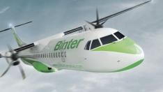 Un avión de la compañía Binter