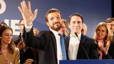 Pablo Casado, tras conocer el resultado de las elecciones.