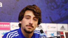 Julián Delmás, este jueves en la rueda de prensa en la Ciudad Deportiva.
