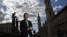 Michael Portillo en la plaza del Pilar.